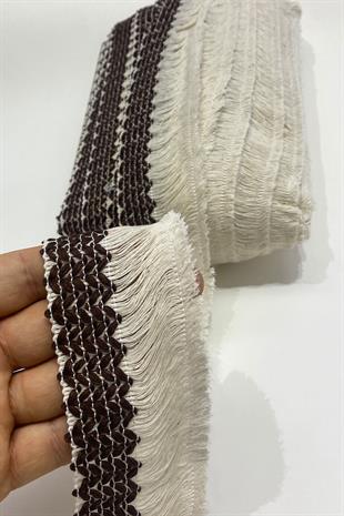 Kahverengi Pamuk Püskül Saçak