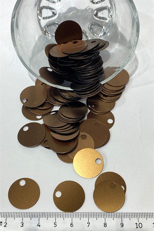 Kahverengi Patik ve Çanta Pulu 20 mm