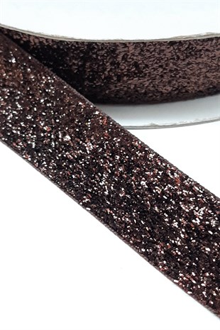 Brown Silvery Velvet Ribbon 2.5 Cm