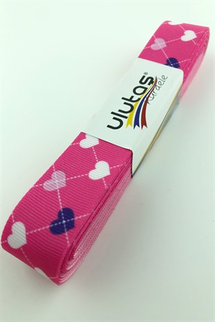 Heart Printed Grosgrain Ribbon