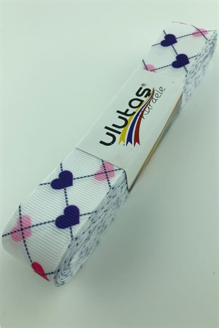 Heart Printed Grosgrain Ribbon