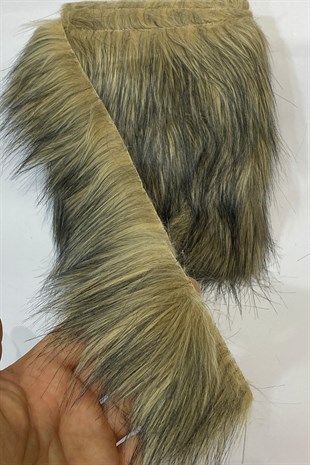 Kapiçino Suni Kürk Yapay Peluş Şerit