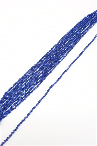 Plated Navy Blue Crystal Beads 4 Mm