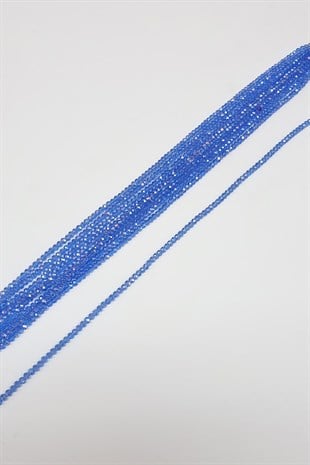 Plated Blue Crystal Beads 4 Mm