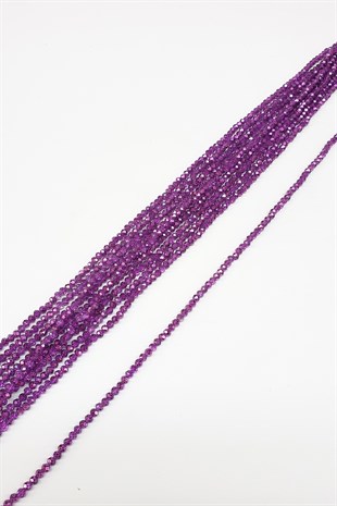 Plated Plum Crystal Beads 4 Mm