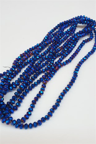 Kaplama Saks Mavisi Kristal Boncuk 6 Mm