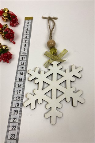 Kar Tanesi Baskılı Yılbaşı Ağaç Süsü 