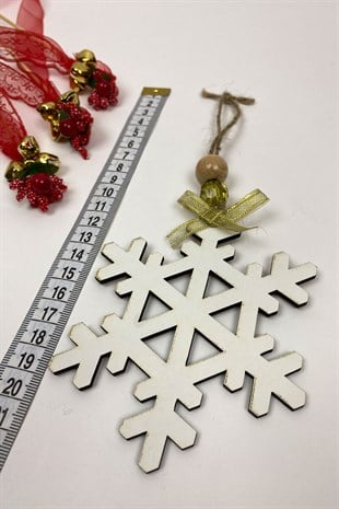 Kar Tanesi Baskılı Yılbaşı Ağaç Süsü 