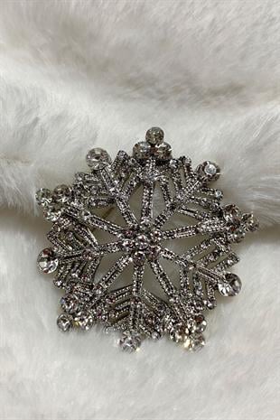 ندفة الثلج طوق اللباس بروش دبوس