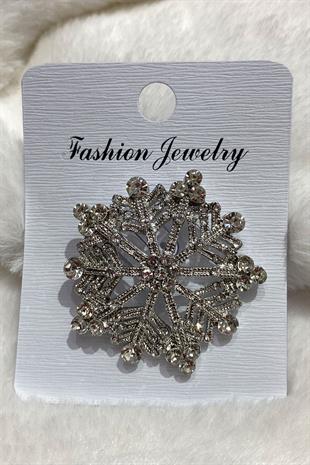 ندفة الثلج طوق اللباس بروش دبوس