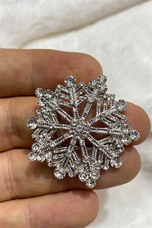 ندفة الثلج طوق اللباس بروش دبوس