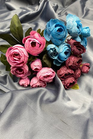 Karışık Eren Gül Şakayık Çiçek Demeti 3 Adet