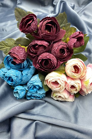 Karışık Şakayık Yapay Çiçek Demeti 3 Adet