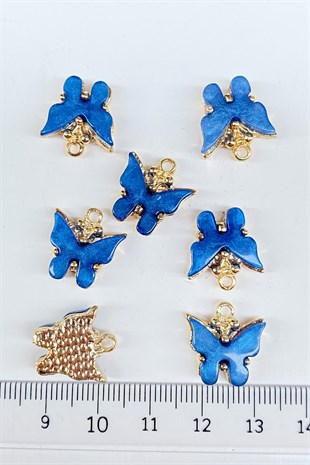 Butterfly Motif Necklace and Earring Tip Blue 1 Pcs