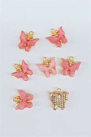 Butterfly Motif Necklace and Earring Tip Pomegranate Flower 1 Pcs
