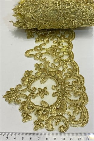 Kenar Desenli Dantel Güpür