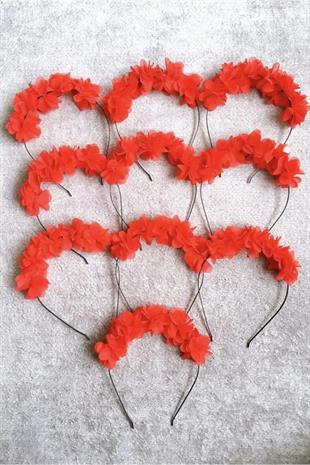 Henna Wedding Crown Henna Night Flower Crown Bridesmaid Crown 10 Piece Red