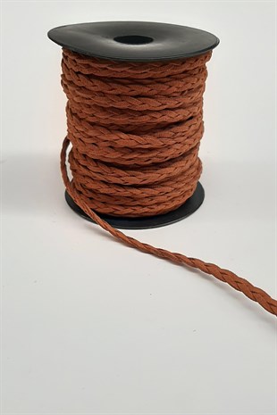 Kiremit Rengi Süet Örgü İp