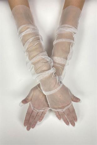 الجملة أوف وايت 10 قطع قفازات الزفاف تول قفازات الزفاف / الزفاف / قفازات الحزب