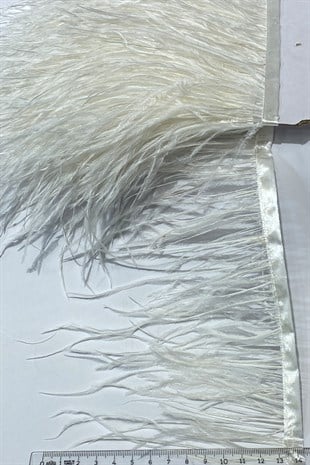 Kırık Beyaz Deve Kuşu Tüyü 1 mt