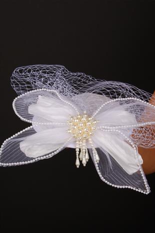 Off-White Voilet Wedding Hat Dilda Bridal Accessory