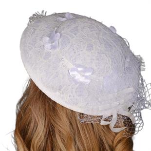 الجملة أوف وايت قبعة الزفاف Voilet مع ملحقات الزفاف الدانتيل Leyal والقفازات