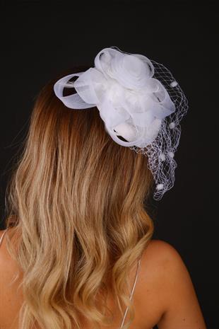 الجملة أوف وايت قبعة الزفاف Voilet مع ملحق الزفاف ميلا تول