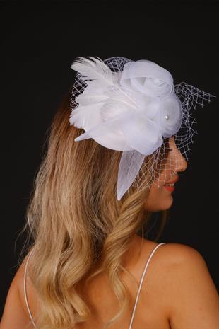 الجملة أوف وايت قبعة الزفاف Voilet سيلينا ملحقات الزفاف