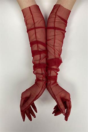 الجملة الأحمر 10 قطعة قفازات الزفاف قفازات تول الزفاف / الزفاف / قفازات الحزب