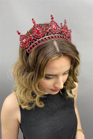 Red Ahu Model Bride Henna Crown