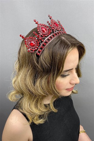 Red Ahu Model Bride Henna Crown