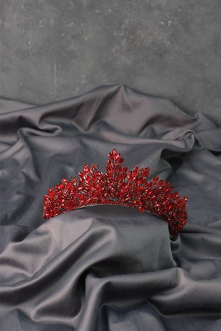 Red Akbahar Bridal Henna Crown