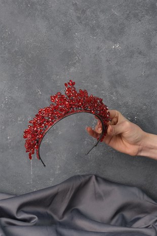 Red Akbahar Bridal Henna Crown