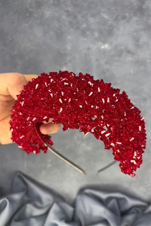 Red Asu Heavily Beaded Bridal Henna Tiara