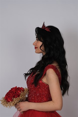 Red Berlin Bridal Henna Crown