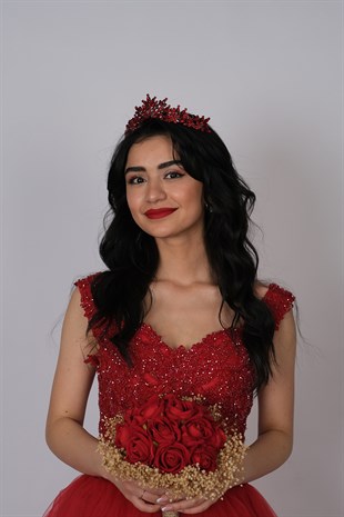 Red Berlin Bridal Henna Crown