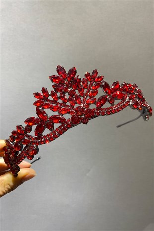 Red Berlin Model Bride Henna Crown