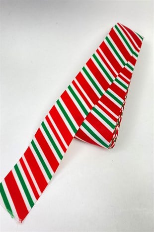 Kırmızı Çapraz Çizgili Yılbaşı Kurdele 
