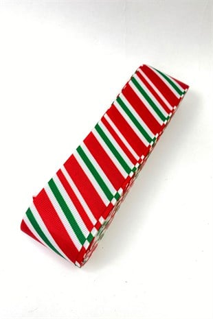 Kırmızı Çapraz Çizgili Yılbaşı Kurdele 