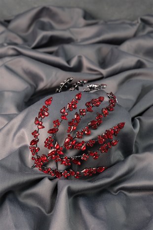 Red Double Sided Helen Bridal Henna Crown