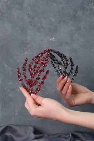 Red Double Sided Helen Bridal Henna Crown