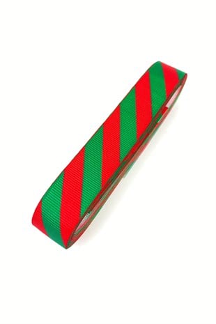 Red Striped Christmas Ribbon