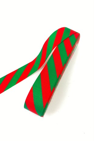 Red Striped Christmas Ribbon
