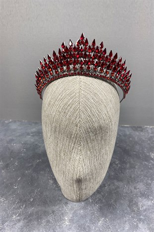 Red Drop 3D Bridal Henna Crown