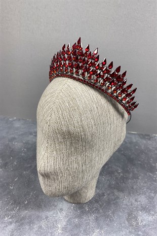 Red Drop 3D Bridal Henna Crown