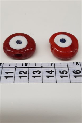 Red Calfs Eye Evil Eye Beads