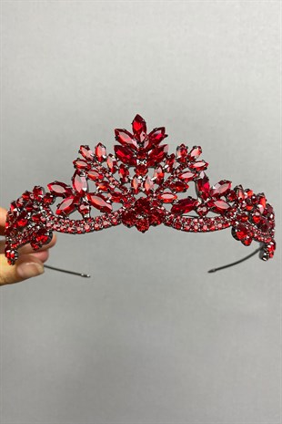 Red Bridal Henna Crown