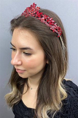 Red Bridal Henna Crown