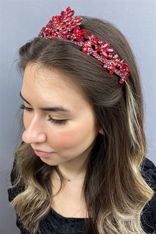Red Bridal Henna Crown