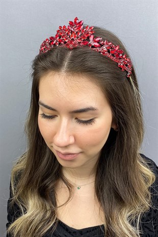 Red Bridal Henna Crown